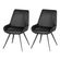 14 Kit 2 Cadeiras Giratorias Aline Rivatti 52 cm -Largura- Estofado em PU Preto e Base em Aco